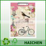 Fancy Plastic Clipboard With 1-Inch Capacity, Pink, Letter/A4 Size