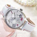 2016 Montre Suisse Korea Design Leather Band Stainless Steel Lady Purple Watch Quartz Movt Uhren 3ATM thumbnail-5