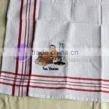 Cheap White Embroidered Waffle White 100% Cotton Flour Sack Towel thumbnail-4