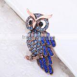 Fashion Alloy Lovely Owl Crystal Brooch thumbnail-4