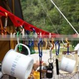 Outdoor Camping Lanyard Tent Rope with Carabiner