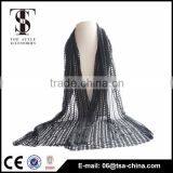 Hot Selling Black Hollow Out 31*159 cm Scarf thumbnail-2