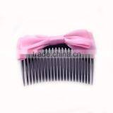 S>>>> Fashion Kids Girls Cute Plastic Hair Combs 8 Colors Chiffon Bow Hair Pins Combs/ thumbnail-2