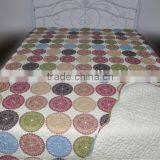 Colorful microfiber printed quilt hot sale bedspread ball quilt