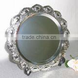 Round Plate Modern Design Silver Platter Metal Plate Serve up Entertaining Breakfast Collect Mails for Hotel Household thumbnail-3