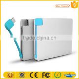 Mobile phone accessory Ultra thin High quality polymer battery power bank 2600 portable Credit card power bank charger