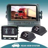 7" Digital car rear view system with touch button