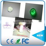 Holiday decoration 10CM wireless acrylic party favor table centerpieces led base lights