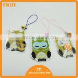 ATI OEM Qrade Wholesale Clear Plastic Owl Custom Printed Acrylic Keychain thumbnail-1