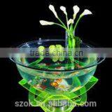 Clear Acrylic Customized Design Rounded Beautiful Desktop Fish Tank Hot Selling
