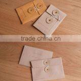 Mini Vintage Retro Kraft Paper Envelopes Brown Kraft Paper Envelop With String With Eyelets thumbnail-6