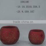 Christmas Ceramic Pot Candle Holder