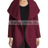 OEM Wholesale Hi-end Fall Winter New Pant Coat Design Woman's Wool Coat thumbnail-4
