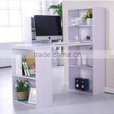 Simple Wooden Horse Like Computer Desk With Bookcase thumbnail-3
