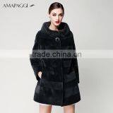 Hot Sale Real Natural Cashmere Fur Coat for Winter Overcoat thumbnail-2
