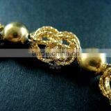 20cm Raw Brass Faceted Round Beads Link Fashion DIY Bracelet Supplies 1900079 thumbnail-3