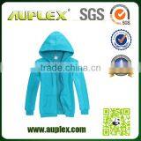 2015 Sublimation 100% Combed Cotton Plain Black Zipper Hoodie for Sale thumbnail-3