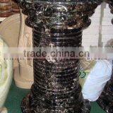 NEW BLACK AND GOLD MARBLE PEDESTALS thumbnail-2