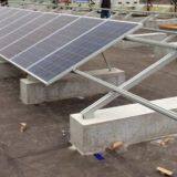 solar roof mounting system for flat concrete roof