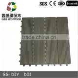 Anti-rot wpc wood plastic composite deck tile easy install wpc interlocking decking tiles
