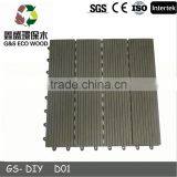 Outdoor terrace wpc decking diy tiles anti-uv interlocking WPC decking floor