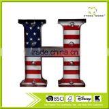 Store More Metal Alphabet Star-stripe H LED Light For Decoration thumbnail-1