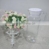 800ml Stripe Square Galss Kettle With Plastic Lid Glass Jug With Lid thumbnail-3