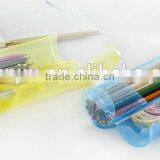Wholesale Stock Multifunction Cylinder Shaped Portable Plastic Stationery Storage Box thumbnail-5