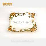 China Factory Wholesale Bulk Cheap Golden Ceramic Electroplated Dish thumbnail-2