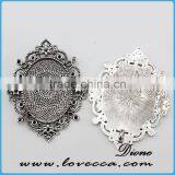 Clear Glass Cabochon Metal Setting ,fashion Alloy Pendant Setting,pendant Trays and Setting thumbnail-1