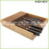 In-Drawer Bamboo Knife Block for Any Chef Homex-BSCI thumbnail-1