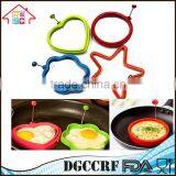 100% Food Grade Heart Shaped Silicone Egg Ring Egg Mould Silicone Pancake Mold thumbnail-1