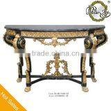 Egyptian Reproduction Furniture Black and Gold Console For Living Room Display