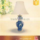Chinese Antique Home Decoration White and Blue Ceramic Table Lamp thumbnail-1