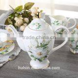 Set of 15pcs Bone China Flowers Design Coffee Set thumbnail-3