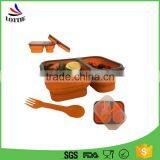 2016 Best Selling High Temperature Food Grade Eco-Friendly Feature and Food Use Silicone Collapsible Lunch Box thumbnail-3