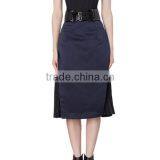 2015 Autumn Garment Direct Manufacturer Latest Fashion Unigue Design European Style Lady Long Pleated Skirt thumbnail-2