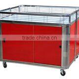 White Shopping Cart Trolley Supermarket Rack Promotion Product thumbnail-2