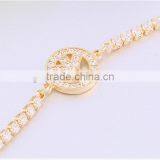 Eco-friendly Copper 18K Gold Plating Crystal Bracelet for Young Lady thumbnail-3