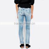 China Factory Wholesale Women New Design Pattern Jeans Pants thumbnail-2