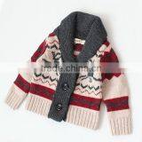 Korean Style Reindeer Patterns Baby Wool Sweater Cardigan thumbnail-1
