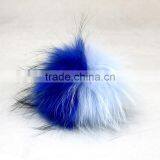 Myfur Winter New Style Dyed Bi-Color Raccoon Fur Hat Pom Poms thumbnail-4