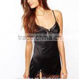 Sexy Applique Bows Adjustable Straps Sleeping Dress With Lace Trim thumbnail-2