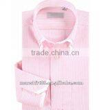 Exclusive Style Yarn Dyed Blue Stripes 100% Natural Cotton Men's Dress Shirt With Double Collar&Cuff thumbnail-4