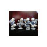 Set of 4 Small Boy Porcelain Figurine WRYEQ10 thumbnail-1