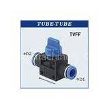 Black Union Straight Plastic Pneumatic Push - In Hand Valves / Plastic Pneumatic Fitting With Sealan