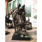 Life Size Bronze Horse Sculpture With Carriage Wagon for Street Decoration Sculptures thumbnail-3