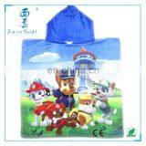 paw patrol audit towel factory Cartoon Character printed Kids Hooded Bath Beach Towel Poncho for Boys Girls