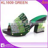 Royal Blue Italian Ladies Shoes African Slipper Ladies Paty Shoes High Heel Slipper thumbnail-4