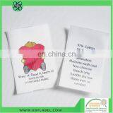 Eco-friendly Main Printed Satin Labels for Kids Garment Wash Care Labels